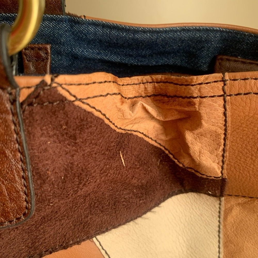 Relativity Genuine Leather Patchwork Brown Tan Sh… - image 4